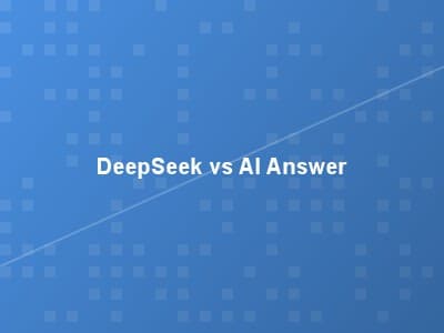 DeepSeek vs AI Answer comparison illustration showing two AI systems side by side